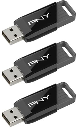 PNY Pack di 3 Unità Flash 128GB Attaché X USB 3.2 Gen 1 Flash Drive, chiavetta di prestazioni avanzate fino a 130MB/s in lettura, archiviazione e trasferimento portatile, affidabile, durevole, Tipo A