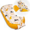 PaLulli Babynest 4-TLG Set 95x55 cm | Babyausstattung mit Matratze & Kuscheldecke | 100% Baumwolle, hypoallergen | Babybett Nestchen für Neugeborene 0-8 Monate (Beige Kätzchen)