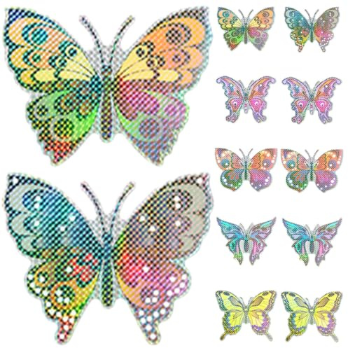 Adesivi Magnetici Farfalla 12 Pezzi PVC Decorativi Antishock | Adesivi per Vetrine, Adesivi per Finestre Farfalle, Adesivi Antiintrusione Zanzariere, Effetto Glitter