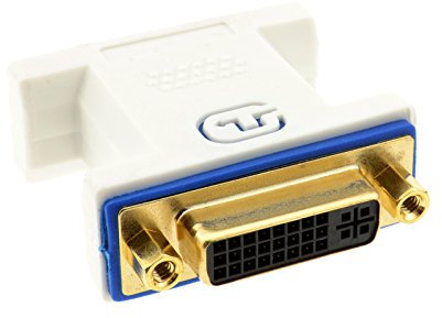 Pro DVI 24+5 Femelle vers VGA Femelle 15 Broches Vidéo Coupleur Adaptateur coupleur Blanc