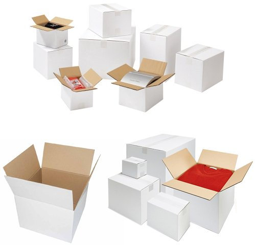 MyPack 100x Wellpapp Faltkarton Karton 1-wellig 250 x 175 x 100 mm Weiß