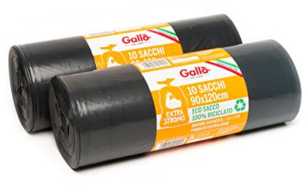 Coq sacs XXL collecte déchets, extra résistance, noir, large - Lot de 2