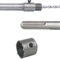 FRESA A TAZZA CAROTATRICE (VARI DIAMETRI DISPONIBILI) PER TRAPANO + ASTA CON ATTACCO SDS MAX 500 MM (65 mm)