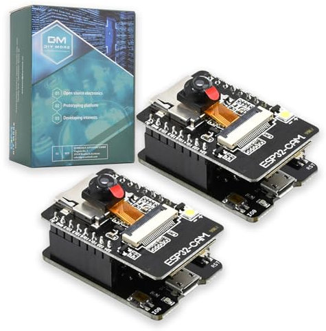 diymore ESP32 CAM Entwicklungsplatine, WLAN/Bluetooth, ESP32 DC 5V Dual-Core-Entwicklungsplatine mit OV2640 Kamera-TF-Karten-Modul