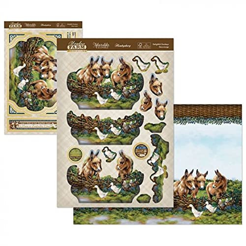 Hunkydory Crafts Deko-Figur Meadow Farm, groß – Delightful Esel