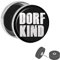 Treuheld® Silberner Fake Plug Dorfkind - Bild Ohrstecker mit Motiv - für Damen, Herren und Kinder - Anzahl: 1 Stück
