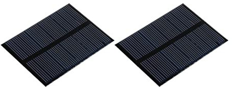 sourcing map Mini Solaire Panneau Cellule 5V 90mA 0.495W 70mm x 55mm pour Bricolage Électrique Puissance Projet Paquet de 2