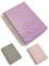 Fashion Stationery A5 Wirobound Notebooks Hardback Lined Note book Notepad Writing Journal in a Grey or Pink Metallic Gold Geometric (Lilac)