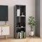 WIFESE 36x30x114 cm Bücherregal TV Schrank mit 3 Fächern Lagerregal Regale Holzregal Standregal Bookshelf Aufbewahrungsregal für Schlafzimmer Arbeitszimmer Holzwerkstoff Hochglanz Grau