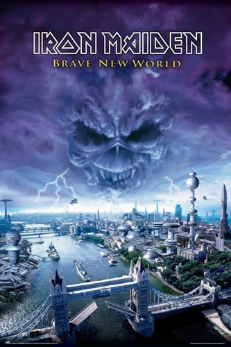 Grupo Erik Iron Maiden Brave New World Art - 36 x 24 inches / 91.5 x 61 cm - Shipped Rolled Up - Cool Wall Poster