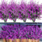 Sredumn 20 Bundles Artificial Flowers, artificial plants outdoor,UV Resistant Plastic Shrub Fake Flowers, for outside, garden, hanging, basket, fence, window, trellis decoration (Fuchsia)
