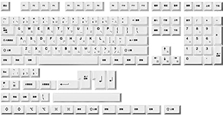 HK GAMING Touches personnalisées | Jeu de touches PBT par sublimation pour clavier mécanique | 139 touches | Profil Cherry | Disposition américaine ANSI | Compatible avec Cherry MX, Gateron, Kailh