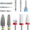 Depvko 11PCS Nagelfräser Bits Set, Bohrer für Nägel, 2pcs Tungsten Carbide Drill Bits+ 3pcs Ceramic Efile Nail Drill Bits+ 5pcs Diamond Bits+ 1pc Brush, 3/32inch Cuticle Cutter Bit for Gel Nails