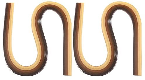 PATIKIL 540 x 5mm Set di Strisce di Carta per Quilling, 240 Pz Strisce Carta per Quilling per Arte Fai da Te Artigianale, Natale, Marrone a Gradiente