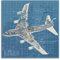 GLMHOK Poster, Motiv: U.S. Air Force One, Flugzeug-Design, Manuskript, dekoratives Gemälde, Leinwand, Poster, 50 x 50 cm