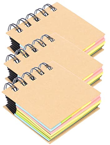 3 Stück-pack Spiralnotizblock aus Kraftpapier, Kompakt für Büro und Alltag