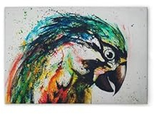 A.S. Création Leinwandbild Bunter Papagei - Wandbild in Bunt, Creme - 60 x 40 cm - DD132314