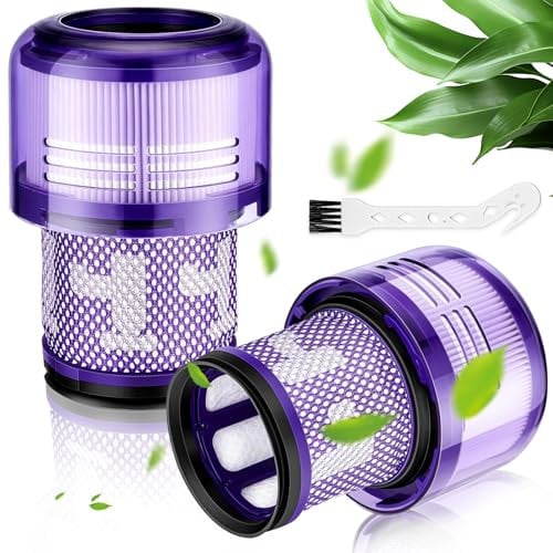 XUNIVERS Filtro Dy-son V11 Aspiradoras,2 Piezas Aspirador Filtro,V11 Torque Drive Vacuum,con Cepillo de Limpieza,Filtro V11 Dy-son Aspiradora,Filtro Recambios Dy-son,Filtro Replacement Part