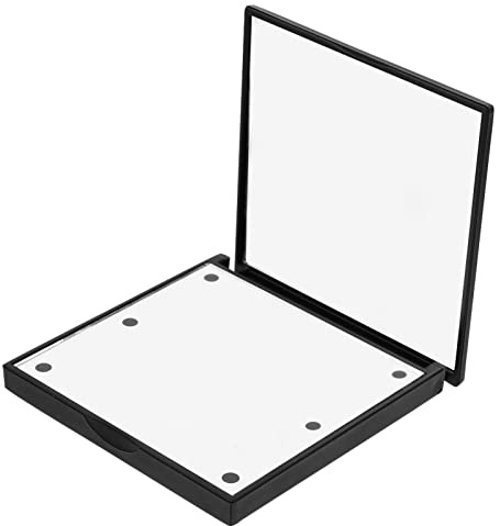 TOVINANNA Tragbarer LED Kosmetikspiegel, 6 LEDs, Schwarz, Abs | Aluminiumglas, Kompakt für Unterwegs, Einfaches Design, Geeignet zum Schminken