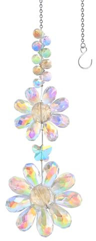 HTTDSLF Acchiappasole Cristallo, Pendenti Prismi Cristallo, Suncatcher Ciondoli, Appeso Arcobaleno Prisma Finestra, Ciondolo Ornamento Sfere, per Casa Giardino Finestra
