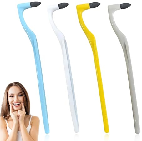 GILWUMO 4 Rimuovi Tartaro, Kit Di Pulizia Della Placca, Ideale Per Anziani, Fumatori, Bevitori Di Caffè E Tè (Giallo, Blu, Grigio, Bianco).