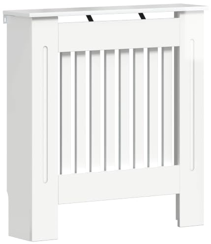vidaXL Heizkörperabdeckung Hochglanz Weiß 78 x 19 x 81,5 cm