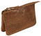 Clairefontaine 410045C - Porte-Monnaie, trousse 2 Compartiments en Véritable Cuir d'Agneau Kleo-Pathra 13x9 cm, Bronze