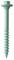 Organic Green Coated TimberDrive Screws with Hex Head (Heat Treated for Extra Strength, Sharped Thread for Superior Drive Technology) Gimlet Point Requires No Pre-Drilling (50, 7mm x 75mm)