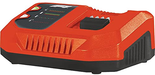 Formula 1 10784 - Caricatore rapido 4 A per 20 V, agli ioni di Litio, monitoraggio Permanente della Batteria, Sistema di Ventilazione, indicatore LED, Rosso