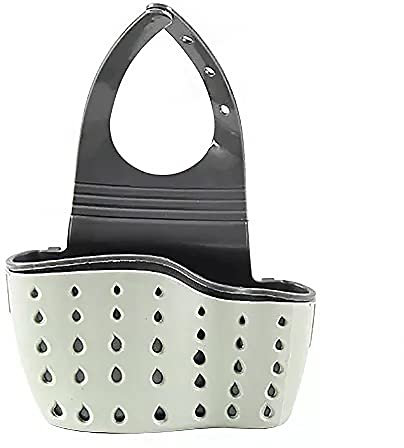 tooloflife Porte-éponge pour évier de cuisine, organiseur réglable pour évier de cuisine, panier de vidange gadget à suspendre, organisateur de passoire, vert