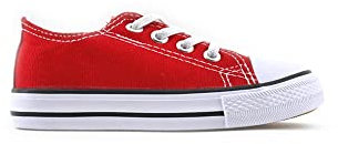 MODELISA - Zapatilla De Lona Con Cordón Para Niños (Rojo, numeric_32)