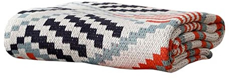 MRBRON Boho-Decke mit Fransen Camping Picnic Blanket Gewebte Tagesdecke im Ethno-Stil, Strickdecke Weiche und Bequeme Strickdecke,150x200cm