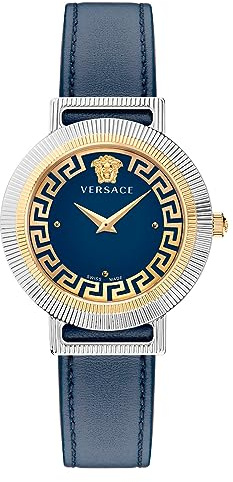 Versace Damen Armbanduhr 36 mm Armband Leder GRECA CHIC