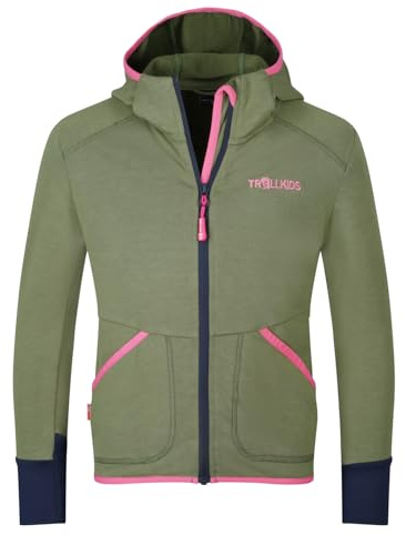 Trollkids Girls Saltfjord Jacket 176, Dusky Olive