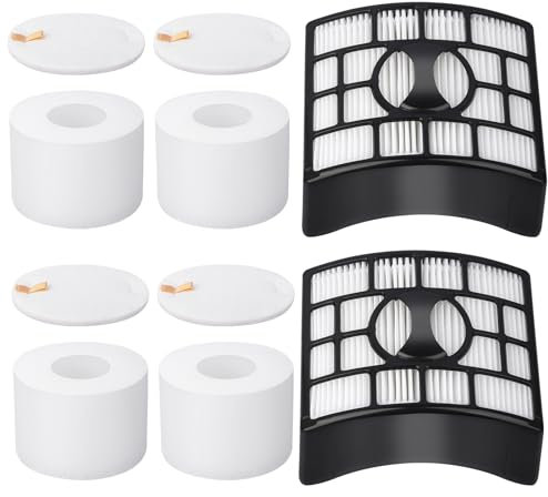 MXZONE NV601UK Filter Replacement for Shark Lift-Away Upright Vacuum Cleaner NV601UK NV601UKT NV600UK NV600 NV601 NV700UK NV700UKT Parts for Shark Hoover Filters Set Accessories,2 Hepa, 4 Foam Felt