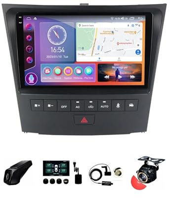 9 Zoll 2 Din Android 12 Autoradio,für Lexus GS300 S190 GS350 GS400 2004-2011,mit CarPlay Rückfahrkamera Lenkradsteuerung Bluetooth GPS Navigation FM Digitalradio Mikrofon WiFi (Size : Y30 4+32G)