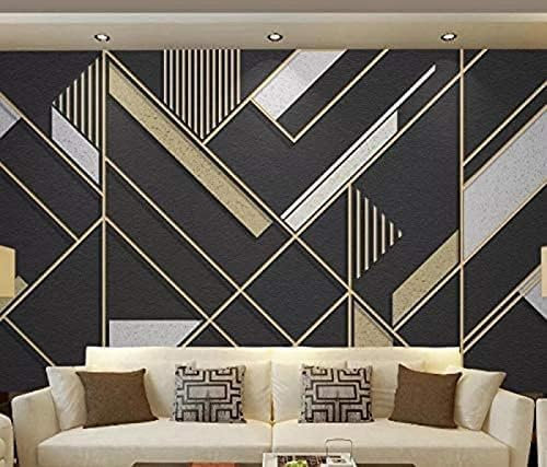 YueMingDi 3D-Hintergrund Tapete Dekoration abstraktes kariertes Bild Büro Studie Wohnzimmer Hintergrund Tapete Kunst Wandbild-300cm×210cm