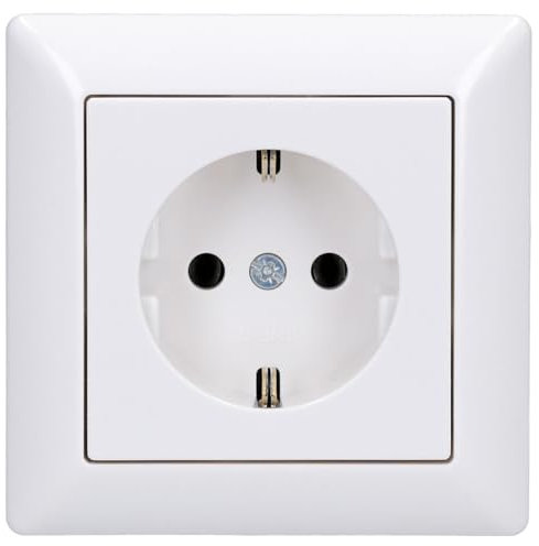 Jung SCHUKO Set Alpinweiß Serie AS AS581WW Rahmen 1-fach + A1520WW SCHUKO® Steckdose