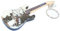 Linkin Park Meteora Gitarre Schlüsselanhänger, schwarz/weiß, 10 cm, schwarz / weiß, 10 cm