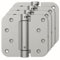 4 Pack Self Closing Door Hinges, 4 Inch Spring Loaded Hinges with 5/8'' Radius Corners, Adjustable Tension for Garage, Front Door, Back Door, for Left and Right Hand Door, UL Listed, Brushed Nickel,