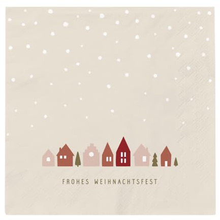 Grafik Werkstatt Servietten für Weihnachten und Advent | 20 Stück | 12,5 x 12,5 cm | grau | Frohes Weihnachtsfest