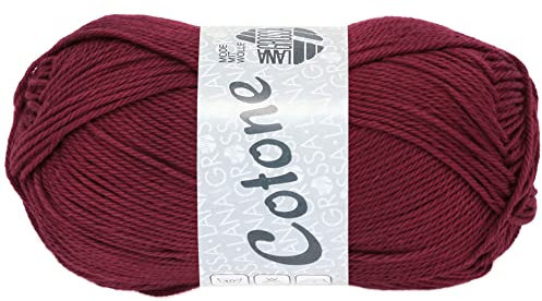 LANA GROSSA Cotone | Baumwollbasicgarn | Handstrickgarn aus 100% Baumwolle | 50g Wolle zum Stricken & Häkeln | 125m Garn FB 59