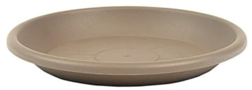 greemotion Blumentopfuntersetzer Taupe - Untersetzer Blumen mit 34 cm Durchmesser Höhe 4,4 cm - Pflanzkübel Untersetzer aus Kunststoff - Pflanzenuntersetzer rund - Pflanzen-Untertopf