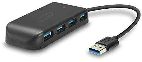 Speedlink Snappy Evo USB Hub, 7-Port, USB 3.0, Activo, Sette Porte USB aggiuntive, Nero