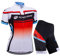 ZEROBIKE Damen Atmungsaktiv Schnelltrocknend Fahrradtrikot Set, Outdoor Kurzarm Radsport-Shirt + 3D Gel Gepolsterte Kurze Hose Fahrradhose (Gabelung, M)