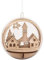 Rayher Holz Steckteil Winterdorf, 7,5cm ø, natur, Set 5teilig, Holzbausatz gelasert, FSC zertifiziert, SB-Btl 1Set, Weihnachtsdekoration, 62884505