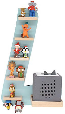 BOARTI das Original Kinder Regal Buchstabe „L“, small in Lindgrün - geeignet für die Toniebox und ca. 18 Tonies - zum Spielen und Sammeln