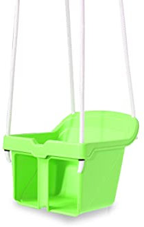 JAMARA 460662 Petite balançoire pour bébé à partir de 10 Mois en Plastique Robuste Charge maximale 25 kg avec étrier de sécurité Anti-basculement Convient pour l'intérieur et l'extérieur Vert