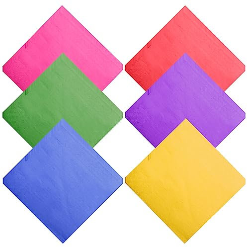 YAXIDAEVER 120 Stück Bunte Papierservietten,Servietten Hochzeit,Party Serviette Papier 2-lagig,für Gastronomie Geburtstag Tischdeko