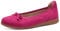 Tamaris COMFORT Damen Ballerinas aus Leder mit Schleife, Rosa (Fuxia), 39 EU